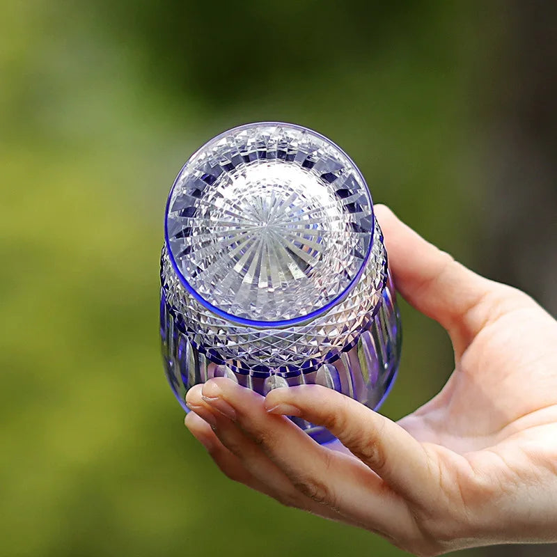 Verre Whisky Cristal Gravé Edo Kiriko — Fabrication Artisanale – | Studio Nichijo Paris