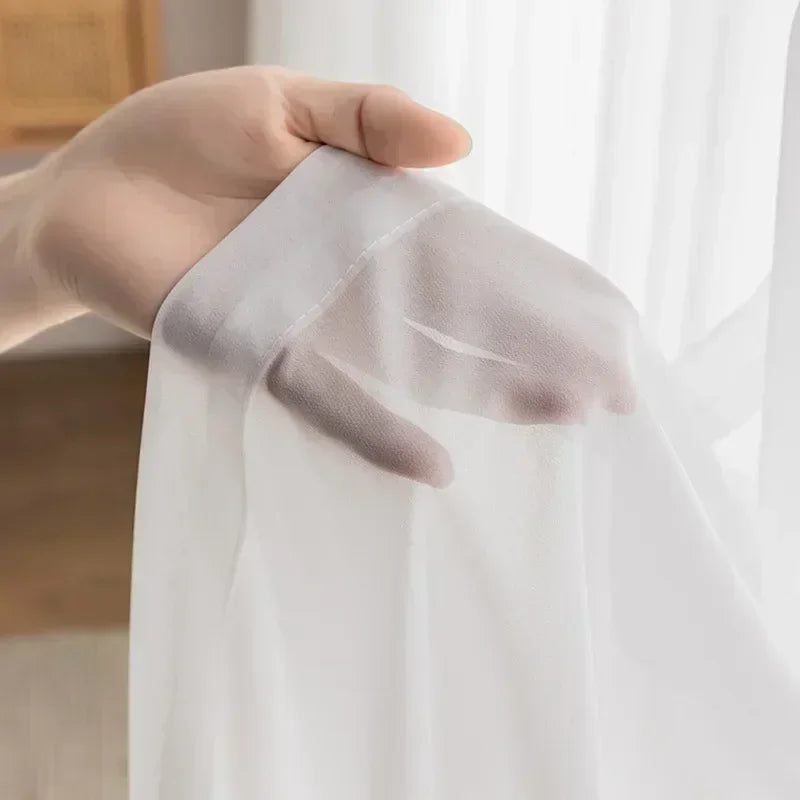 Rideaux Occultants Coton Lin - Wa – Tulle blanc | Studio Nichijo Paris