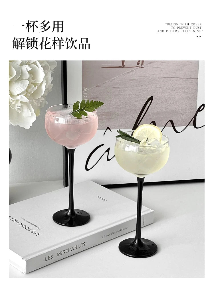 Verre Martini Cocktail Cristal Japonais Tour Pied Haut — Fabrication Artisanale – | Studio Nichijo Paris