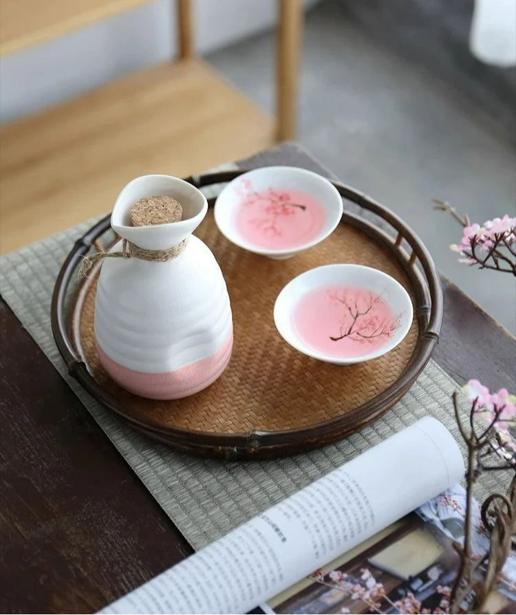 Service Saké Céramique Sakura, Fabrication Artisanale – | Studio Nichijo Paris