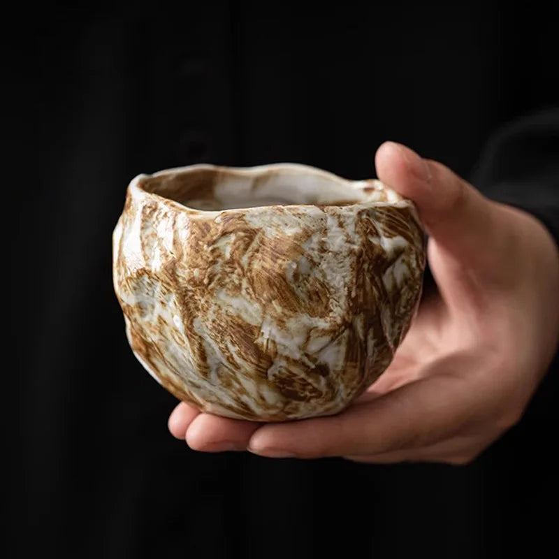 Grand bol à thé japonais Shino Yaki, glaçage crème, tasse principale en céramique faite à la main, glaçage cristallin pour la cérémonie du thé Matcha – | Studio Nichijo Paris