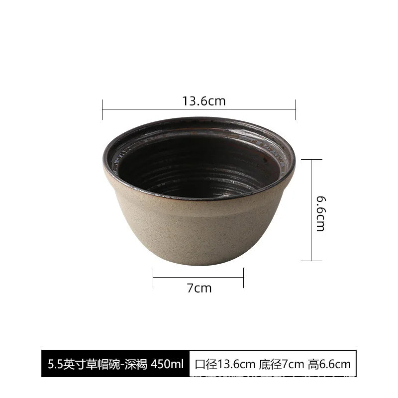 Assiette Céramique Japonaise Rétro — Fabrication Artisanale – 14 cm | Studio Nichijo Paris