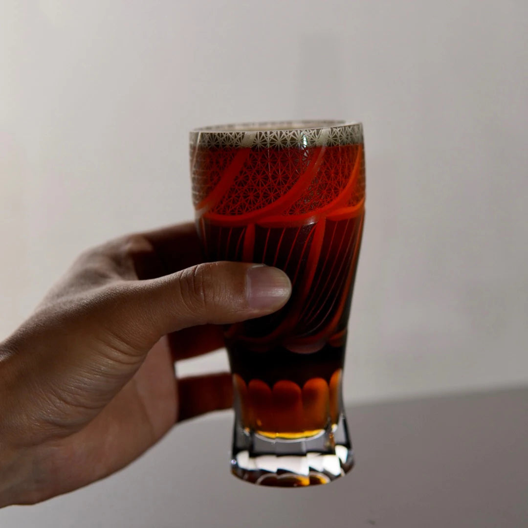 Verre Cristal Japonais Grande Valeur Bière Artisanale — Fabrication Artisanale – | Studio Nichijo Paris