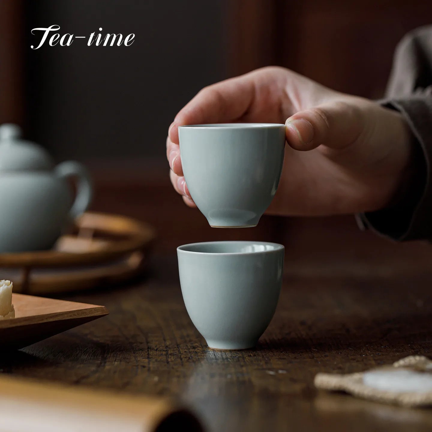 Bol à Thé Porcelaine Ru Kiln Japonais 220ml, Fabrication Artisanale – | Studio Nichijo Paris