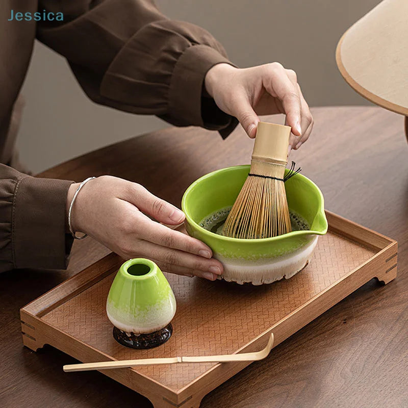 Bol Matcha en Céramique & Fouet Bambou – Fabrication Artisanale – | Studio Nichijo Paris