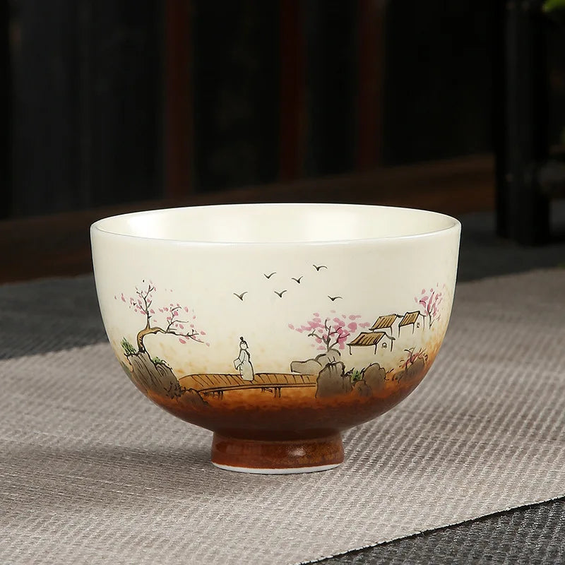 Tasse Céramique Vintage Japonaise Peinte à la Main – Fabrication Artisanale – Shizuku 100ML | Studio Nichijo Paris