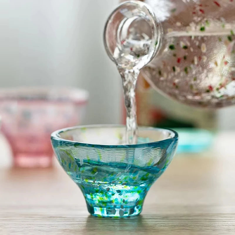 Tasse Thé Verre Cristal 55ml Cérémonie Kung Fu Saké 65 ml — Fabrication Artisanale – | Studio Nichijo Paris