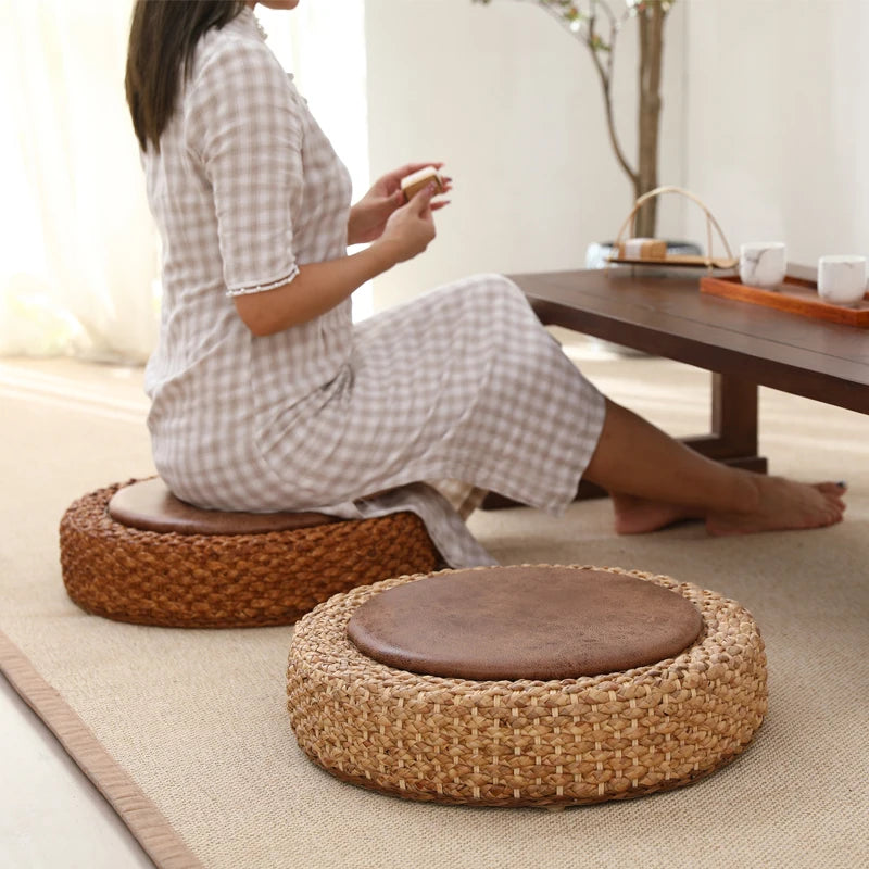 Coussin Sol Tatami Rotin - Wa – | Studio Nichijo Paris