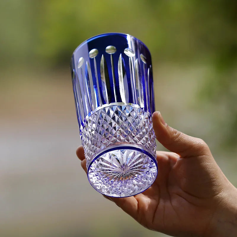 Verre Whisky Cristal Gravé Edo Kiriko — Fabrication Artisanale – | Studio Nichijo Paris