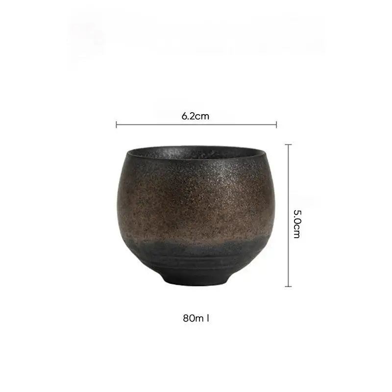 Tasse à Thé 80 ml en Grès Japonais, Fabrication Artisanale — Service Kung Fu – | Studio Nichijo Paris