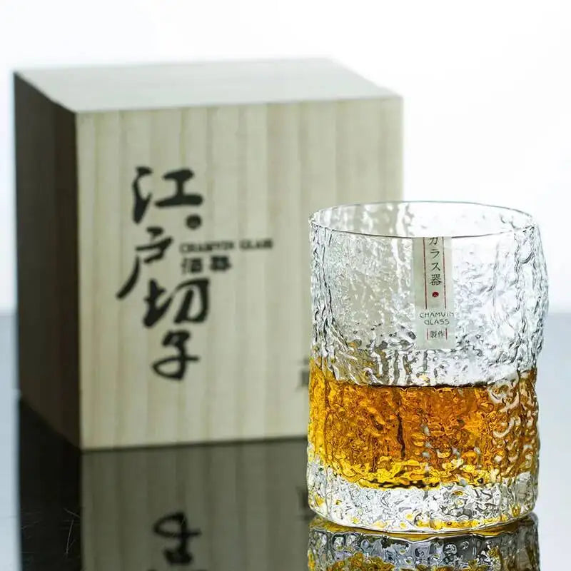 Verre Whisky Edo Japonais Boîte Bois Sans Plomb 260 ml — Fabrication Artisanale – | Studio Nichijo Paris