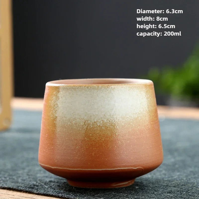 Tasse à Thé Poterie Raku – Glaçage Four – Fabrication Artisanale – Aka (赤) | Studio Nichijo Paris