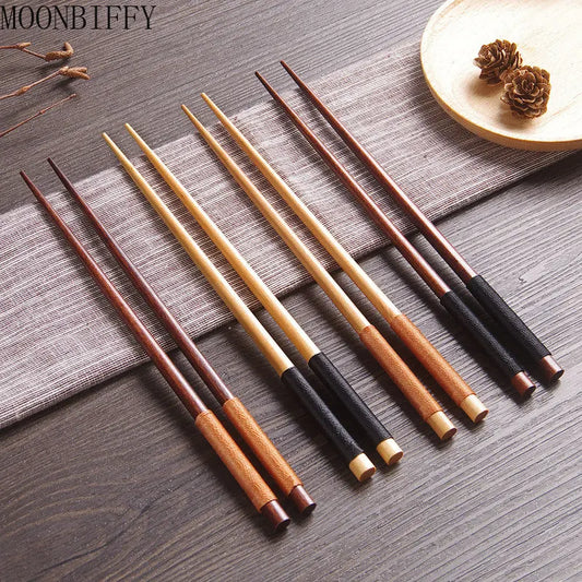 Ensemble de baguettes à Sushi en bois de châtain naturel japonais fait à la main, cadeau de valeur, ligne de cravate de nourriture chinoise pour Sushi – | Studio Nichijo Paris
