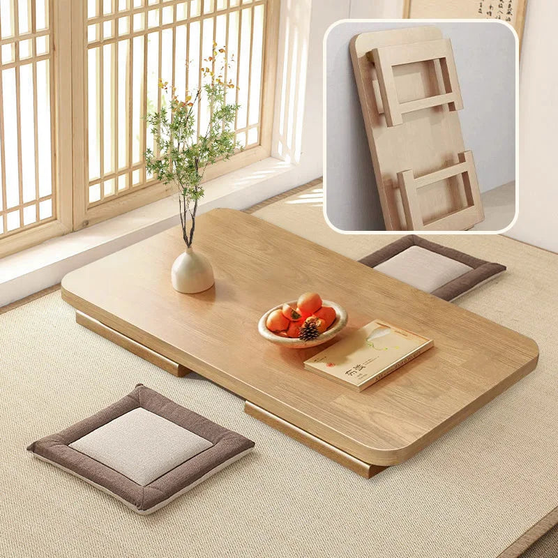 Table Pliante en Bois – Tatami & Bureau – Fabrication Artisanale – | Studio Nichijo Paris