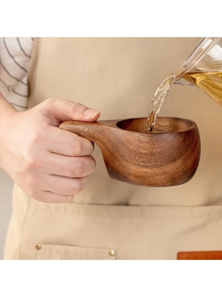 Tasse en bois faite à la main, bois d'acacia, tasse à café, thé, lait, kuksa finlandaise, vaisselle pour le petit-déjeuner à la maison, vaisselle de style japonais – | Studio Nichijo Paris