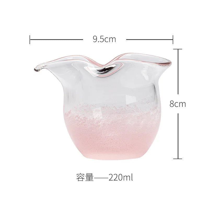 Tasse Thé Verre Cristal Fleur Japonais — Fabrication Artisanale – | Studio Nichijo Paris