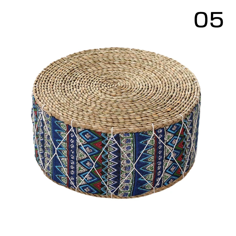 Coussin de Méditation Futon Rond en Paille Naturelle – Tsuki | Studio Nichijo Paris