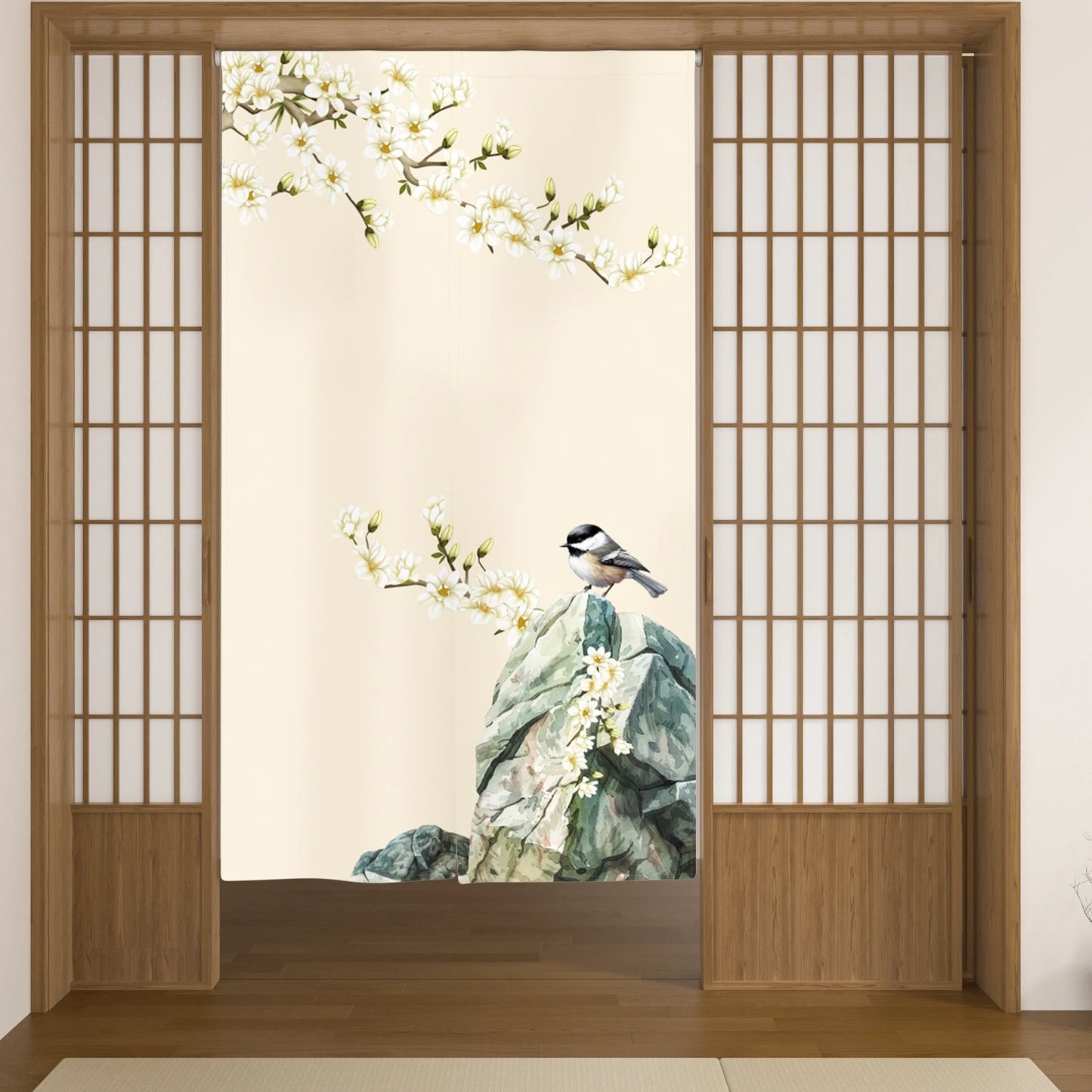 Rideau de Porte Japonais | Demi-Rideau Translucide – | Studio Nichijo Paris
