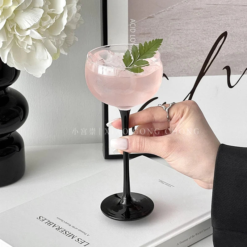 Verre Martini Cocktail Cristal Japonais Tour Pied Haut — Fabrication Artisanale – | Studio Nichijo Paris