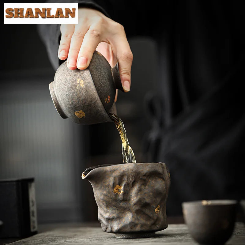 Gaiwan Poterie Glaçage Doré Japonais – Fabrication Artisanale – | Studio Nichijo Paris