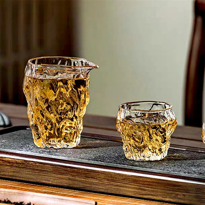 Pichet Verre Martelé Japonais 300ml – Fabrication Artisanale – | Studio Nichijo Paris