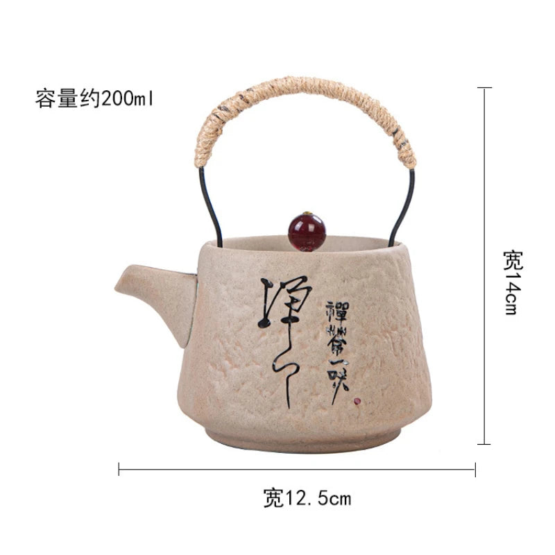 Théière Porcelaine Japonaise Kung Fu Rétro Poignée Faisceau 250ml, Fabrication Artisanale – | Studio Nichijo Paris