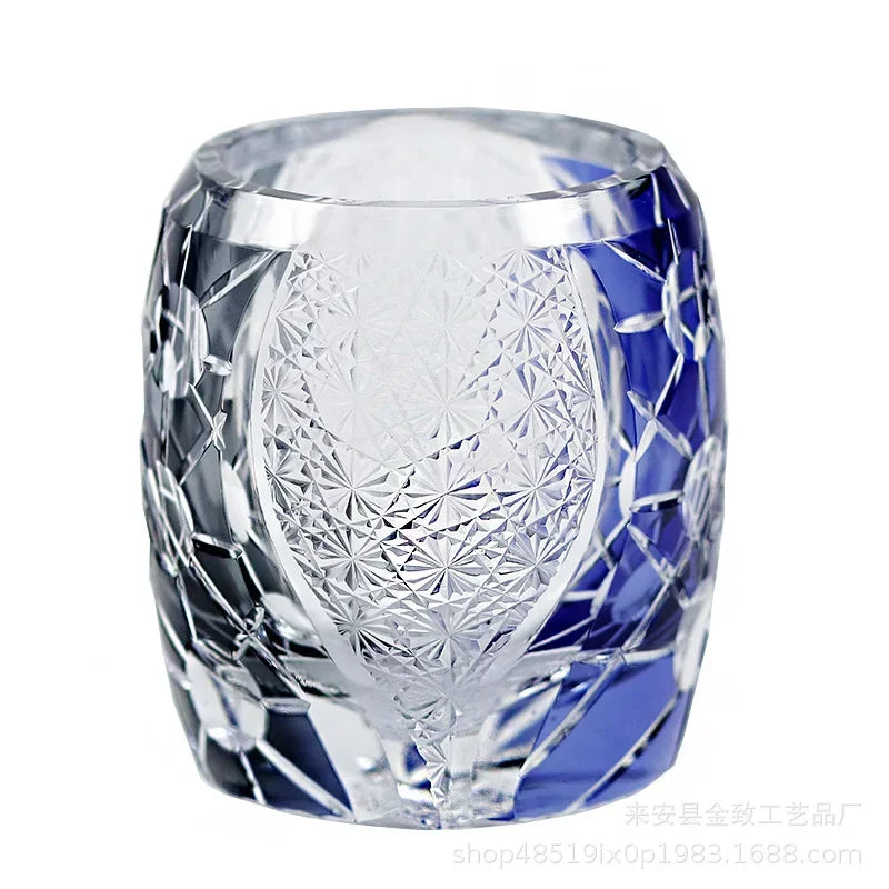 Verre Whisky Cristal Japonais Luxe Rétro — Fabrication Artisanale – Tsuki | Studio Nichijo Paris