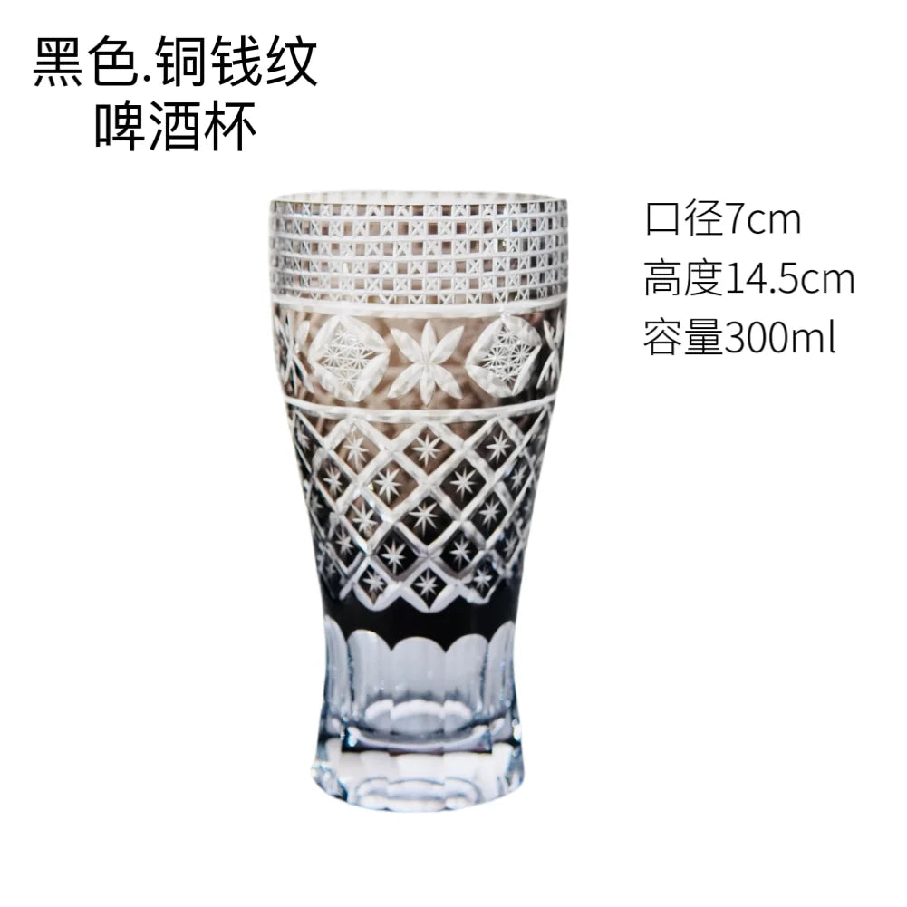 Verre Cristal Japonais Grande Valeur Bière Artisanale — Fabrication Artisanale – Black copper coin pa | Studio Nichijo Paris