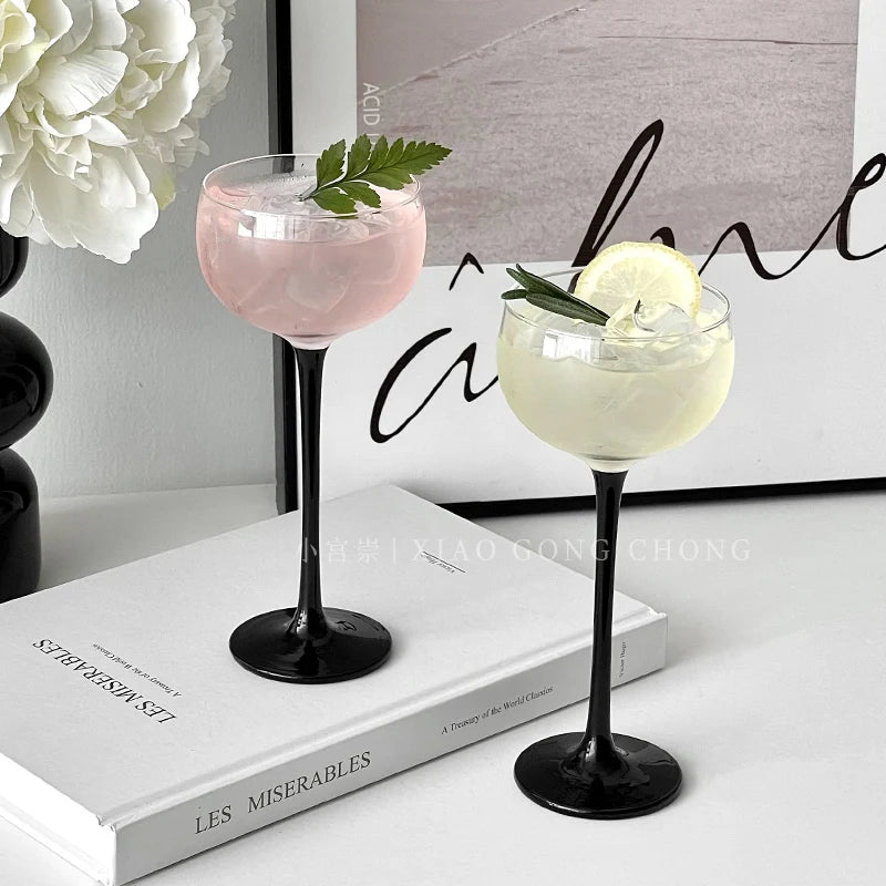 Verre Martini Cocktail Cristal Japonais Tour Pied Haut — Fabrication Artisanale – | Studio Nichijo Paris