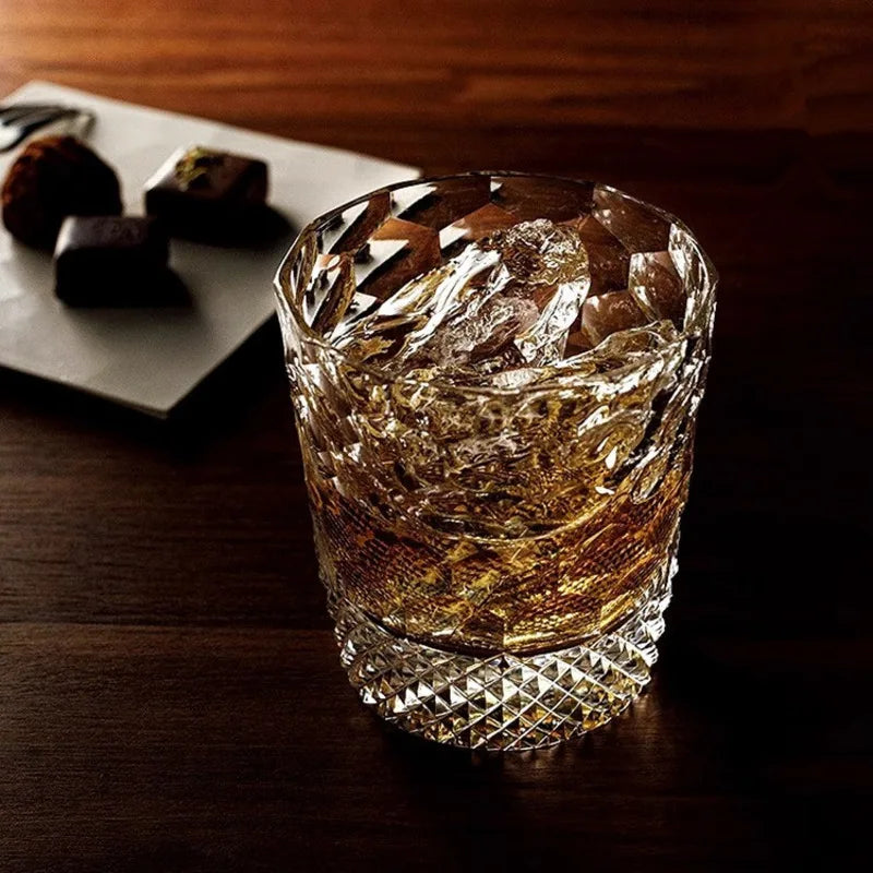 Verre Cristal Nid d’Abeille Edo Coffret Bois 250ml — Fabrication Artisanale – | Studio Nichijo Paris