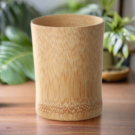 Tasse en Bambou Naturel Sculpté — Style Japonais, Sans Colle ni Peinture Studio Nichijo Paris