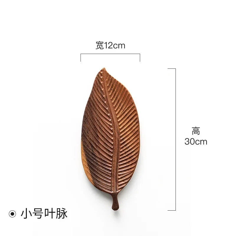 Plateau Feuille en Bois – Fruits, Collations & Desserts – Fabrication Artisanale – Konoha | Studio Nichijo Paris