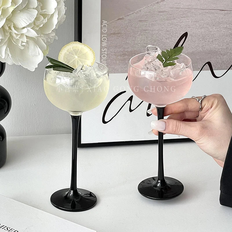 Verre Martini Cocktail Cristal Japonais Tour Pied Haut — Fabrication Artisanale – | Studio Nichijo Paris