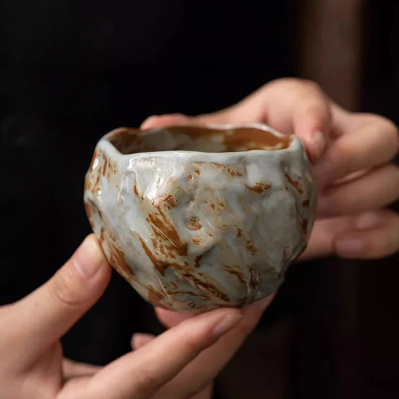 Grand bol à thé japonais Shino Yaki, glaçage crème, tasse principale en céramique faite à la main, glaçage cristallin pour la cérémonie du thé Matcha – | Studio Nichijo Paris