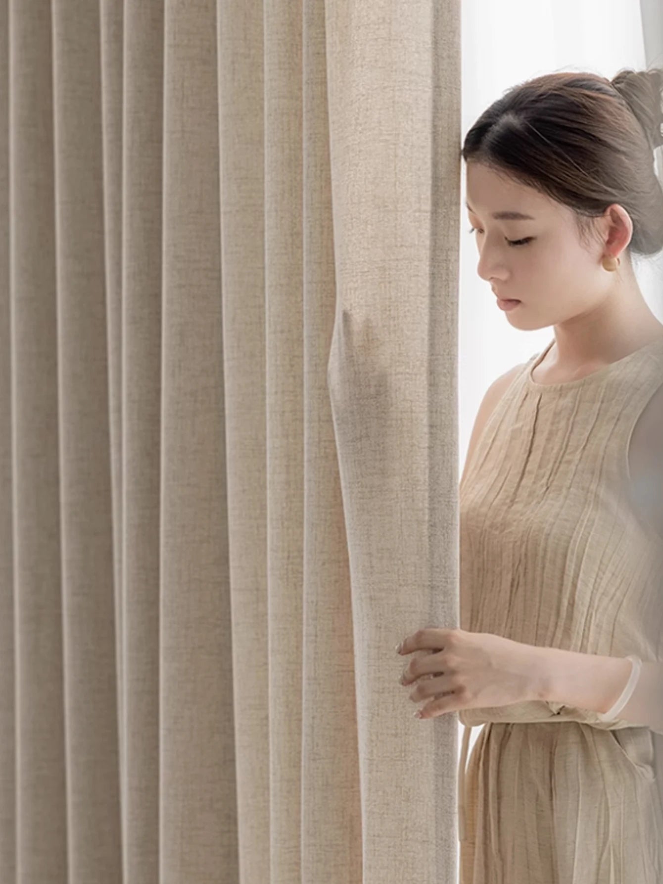Rideau en Lin Translucide – Collection Kagu & Hikari – | Studio Nichijo Paris