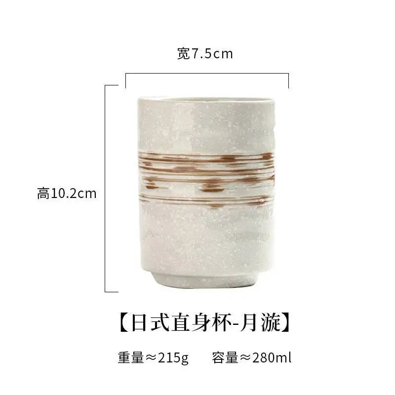 Tasse à Thé Céramique Dessinée à la Main – Spirale de Lune | Studio Nichijo Paris