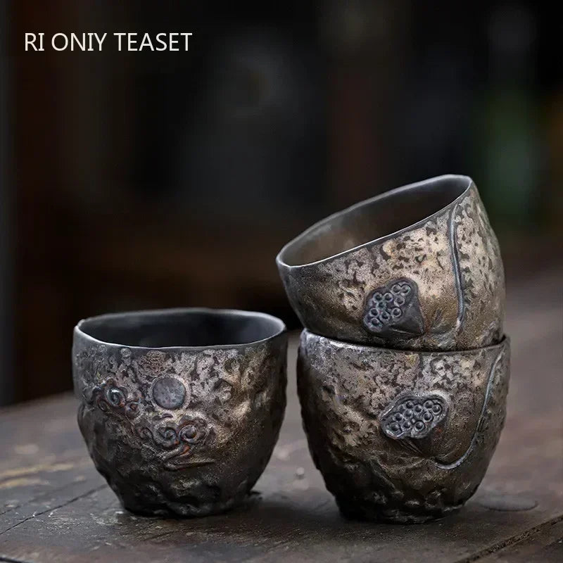 Tasse à Thé Dorée Céramique – Fabrication Artisanale – | Studio Nichijo Paris