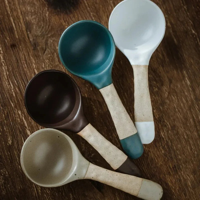 Grande Cuillère à Soupe en Grès Faite à la Main — Style Japonais – Céramique – | Studio Nichijo Paris