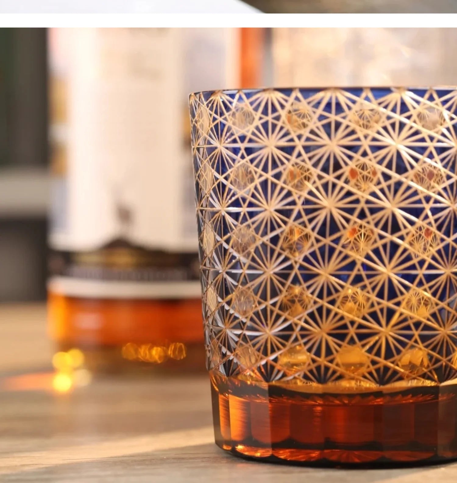 Verre Whisky Edo Kiriko Cristal Coupé Luxe Japonais — Fabrication Artisanale – | Studio Nichijo Paris