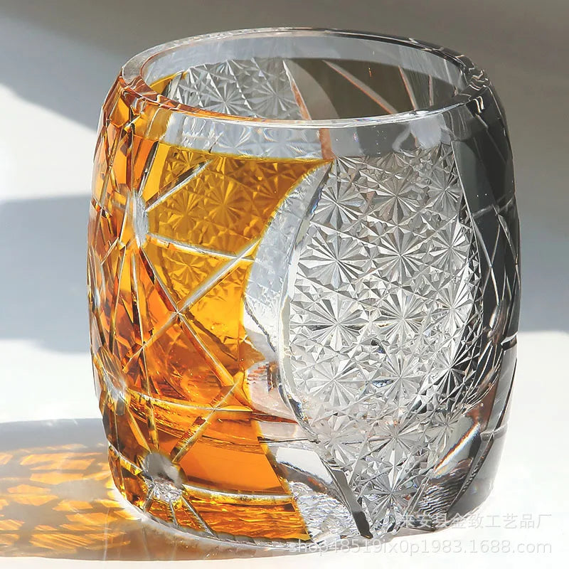 Verre Whisky Cristal Japonais Luxe Rétro — Fabrication Artisanale – Yuki | Studio Nichijo Paris