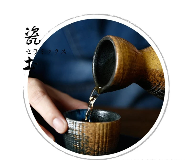 Tōji – Service à Saké en Céramique Artisanale – Carafe & 4 Tasses – Fabrication Artisanale – | Studio Nichijo Paris