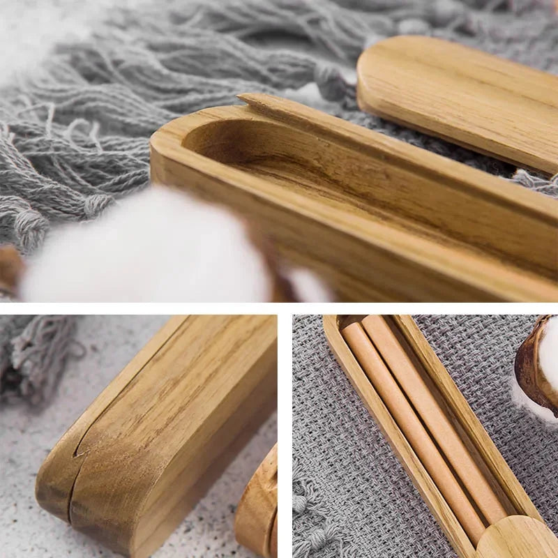 Boîte Baguettes Bois Portable – Étui – | Studio Nichijo Paris