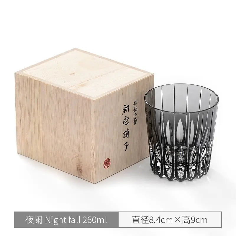 Verre Cristal Rétro Japonais Lumière Luxe, Fabrication Artisanale – Night fall | Studio Nichijo Paris