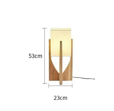 Lampadaire Japonais en Bambou et Bois – Lampe sur Pied Style Wabi-Sabi – Bois naturel 53 cm de hauteur | Studio Nichijo Paris