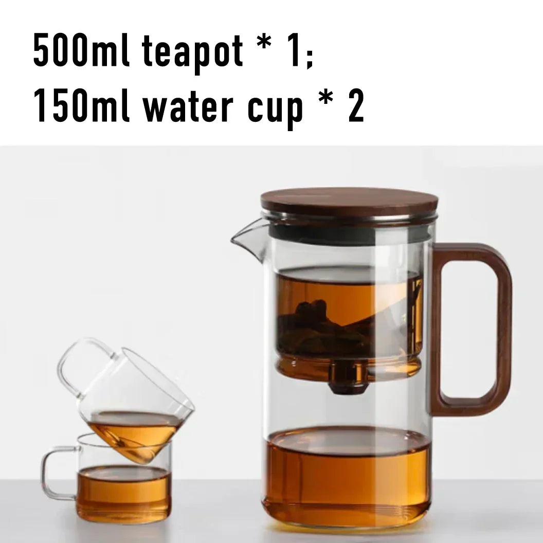 Théière Verre avec Infuseur - Service à Thé – Théière et Infuseur 500 ml + 2 tasses | Studio Nichijo Paris