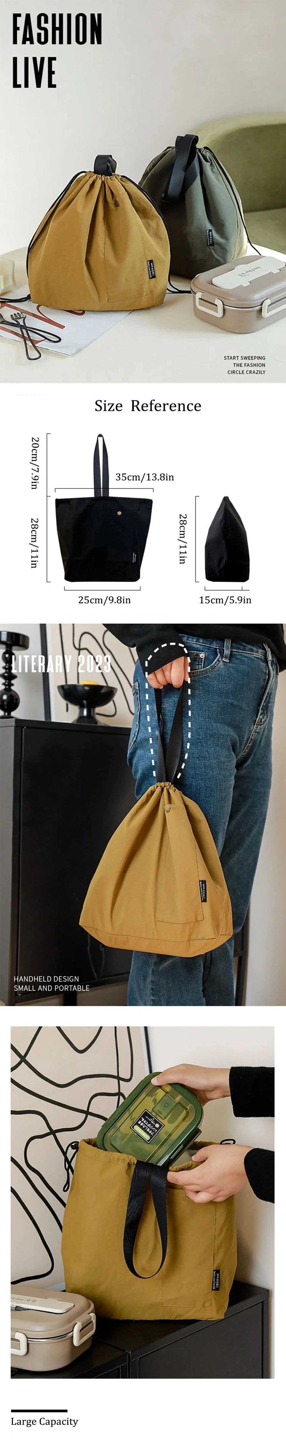 Sac Bento Japonais Toile Coton – Fabrication Artisanale – | Studio Nichijo Paris