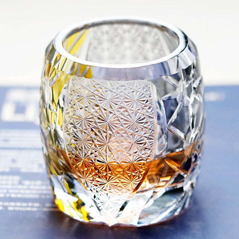 Verre Whisky Cristal Japonais Luxe Rétro — Fabrication Artisanale – | Studio Nichijo Paris