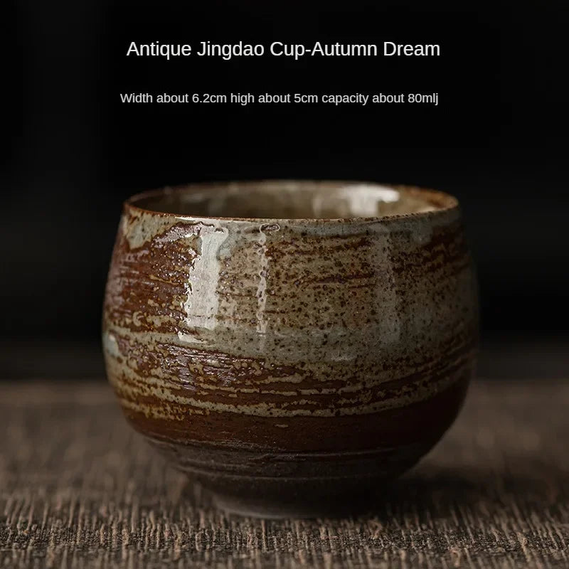 Tasse à Thé en Grès 80 ml — Fabrication Artisanale, Cérémonie du Thé – Wa 80ml | Studio Nichijo Paris