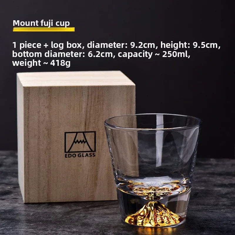 Coffret Cadeau 2 Verres Fuji Cristal Whisky Japonais — Fabrication Artisanale – | Studio Nichijo Paris