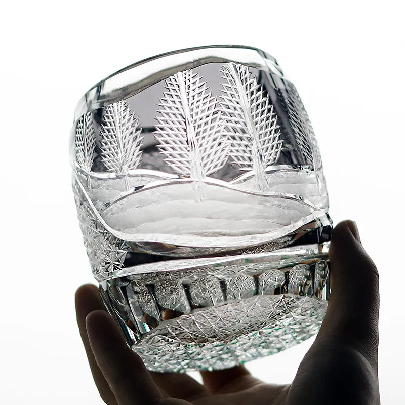 Verre Cristal Whisky Edo Quatre Saisons Nitro — Fabrication Artisanale – | Studio Nichijo Paris